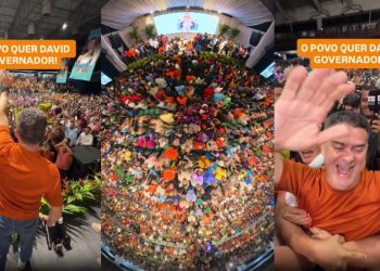 David Almeida é abraçado pelo povo em evento lotado no Studio 5 rumo ao Governo do Amazonas