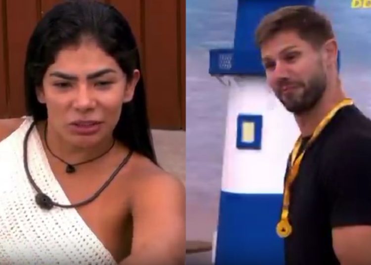 Jonas reage a comentário de Marciele sobre shortinho que ela gosta