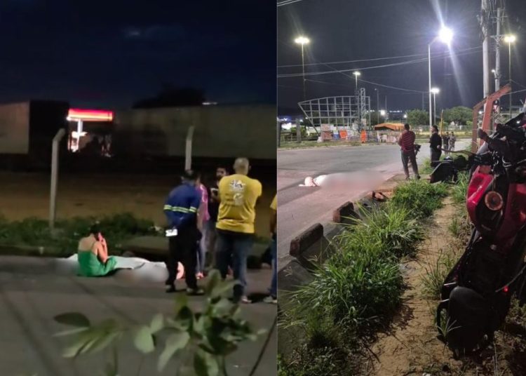 No Distrito, motociclista perde controle, colide contra cerca de arame farpado e morre; vídeo
