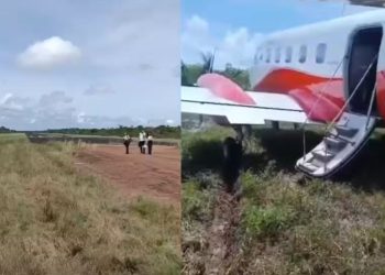 Em Manicoré, avião sai da pista após piloto desviar de cachorro durante decolagem; vídeo