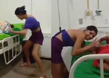 Vídeo mostra jovem brincando e rindo dentro de hospital enquanto pacientes recebiam atendimento em Eirunepé