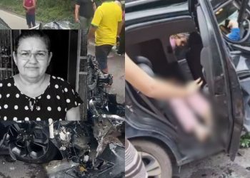 Vídeo: Passageira morta em batida entre táxi e carro na BR-174 é identificada