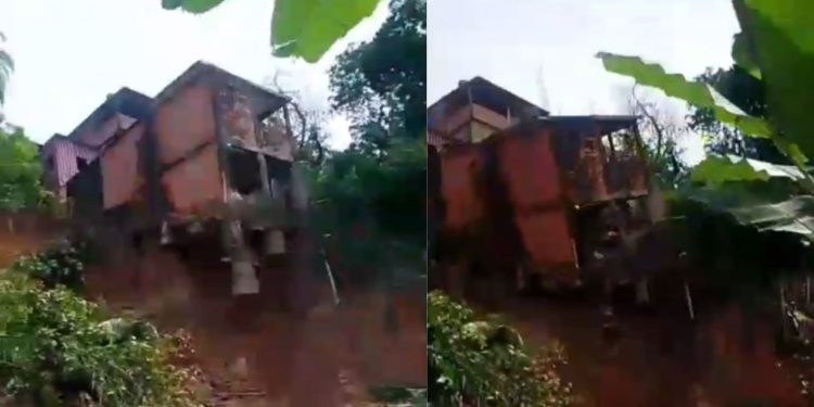 Vídeo mostra exato momento em que casa desaba no Mauazinho