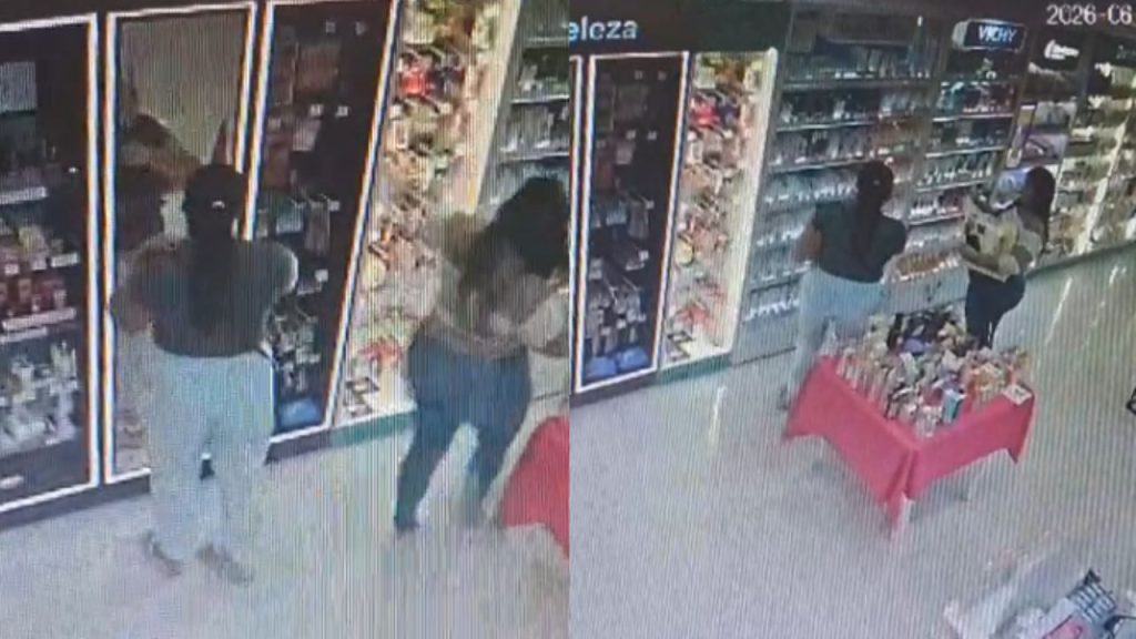 Em Flores, blindadas são flagradas furtando cosméticos de drogaria; veja o vídeo