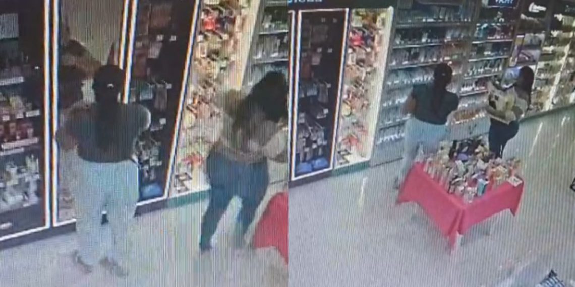 Em Flores, blindadas são flagradas furtando cosméticos de drogaria; veja o vídeo