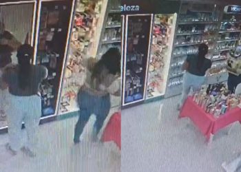 Em Flores, blindadas são flagradas furtando cosméticos de drogaria; veja o vídeo