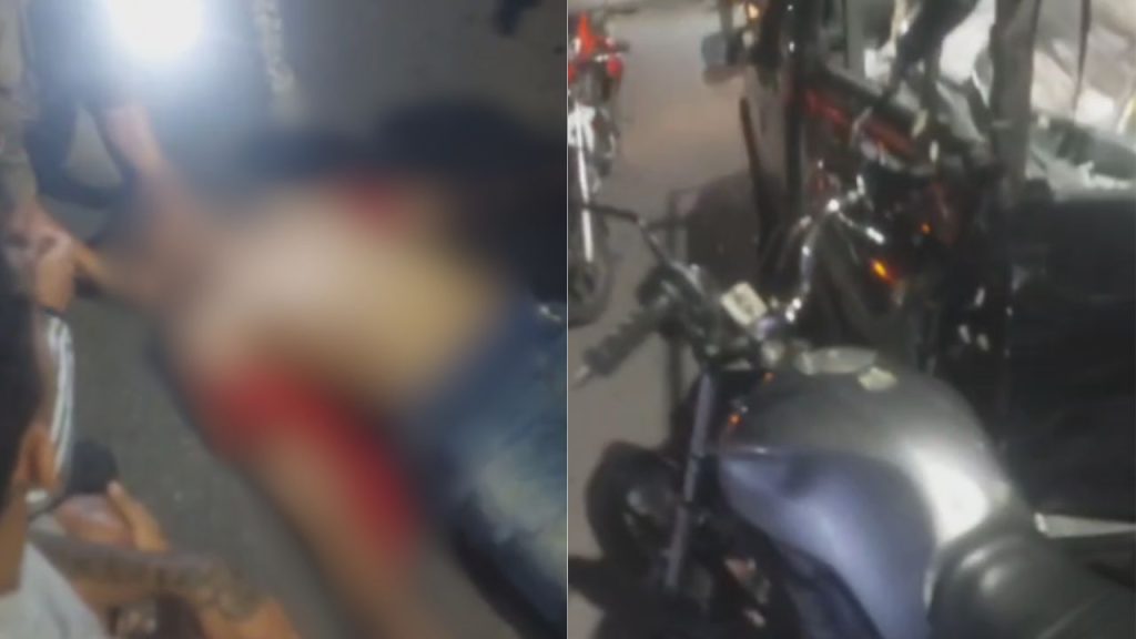 Motociclista tenta ultrapassagem, bate na traseira de carro e fica ferido em Manaus