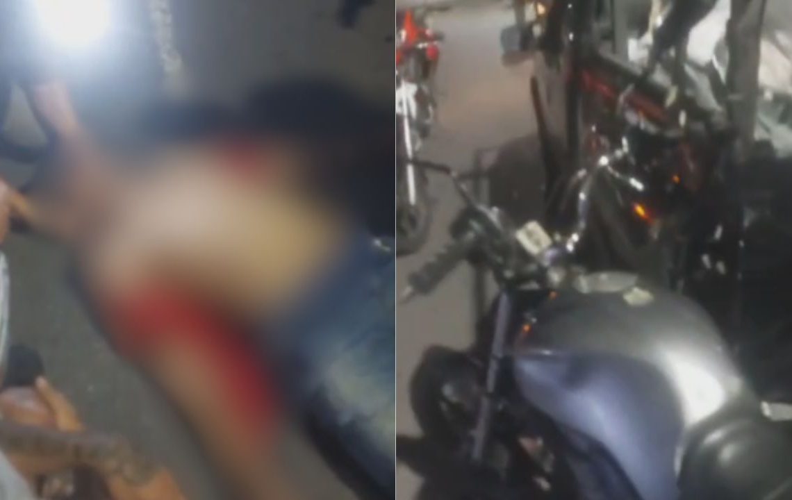 Motociclista tenta ultrapassagem, bate na traseira de carro e fica ferido em Manaus