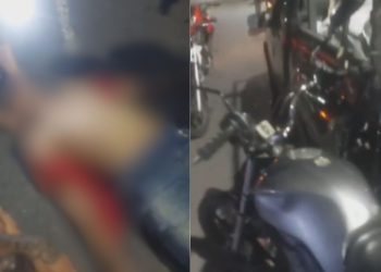 Motociclista tenta ultrapassagem, bate na traseira de carro e fica ferido em Manaus