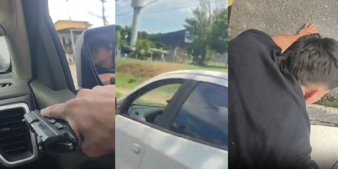 Veja: Durante perseguição, bandido joga droga pela janela com medo da polícia em Flores