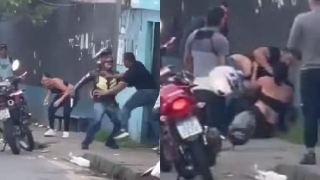 Vídeo: tomado pelo ciúme, ex ataca suposta garota do job e cliente a facadas em Manaus