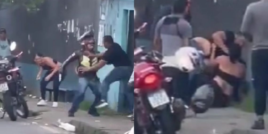 Vídeo: tomado pelo ciúme, ex ataca suposta garota do job e cliente a facadas em Manaus