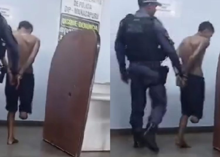 Com uma perna só, bandido não consegue fugir da PM e é preso por roubo em Manacapuru; veja