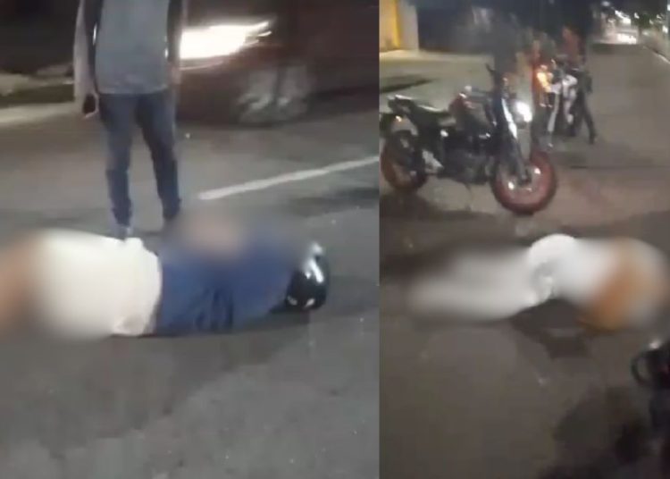 Em possível 'racha' na Djalma Batista, casal em moto é atropelado dois carros