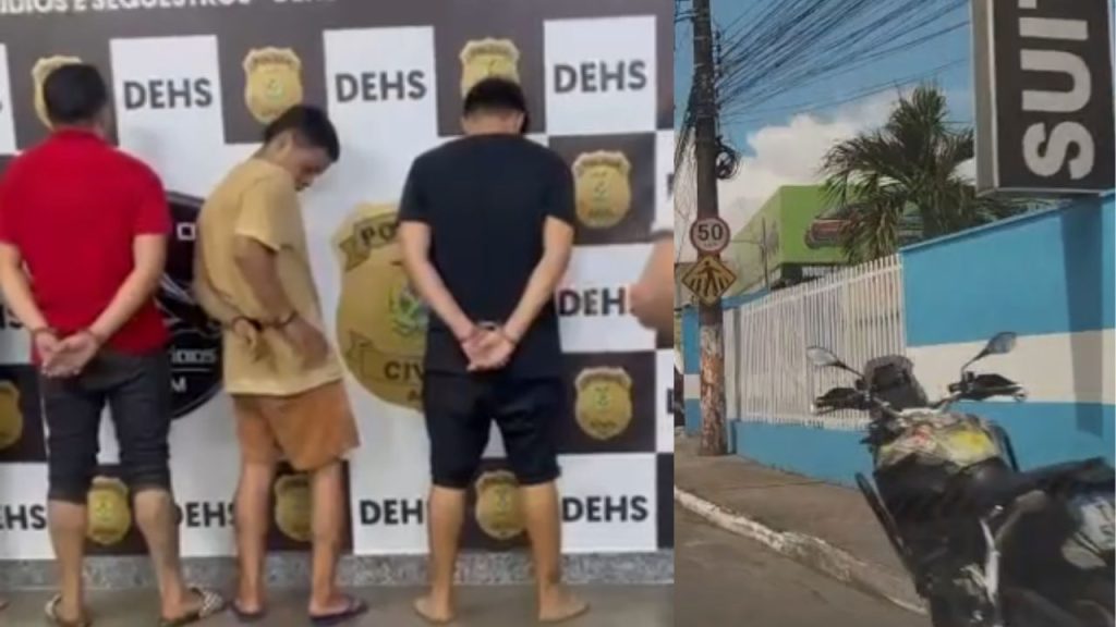 Dentro de motel, três suspeitos de invadir casa de PM são presos em Manaus
