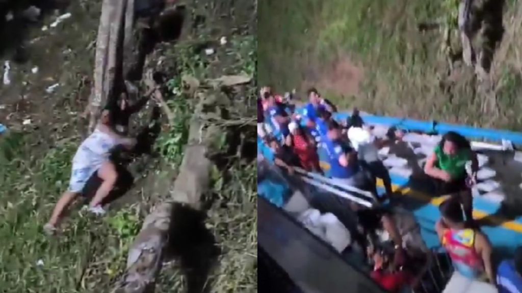 Para não perder o barco, mulher escorrega 'ladeira abaixo' após festival em Parintins