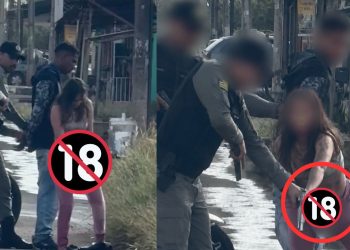 Inacreditável: vídeo mostra mulher tirando pistola do ‘x1ri’ ao ser revistada pela PM