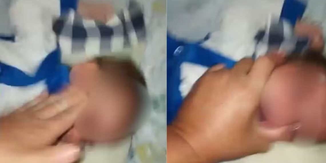 Vídeo absurdo mostra mãe batendo em bebê de 5 meses para cobrar pensão do ex