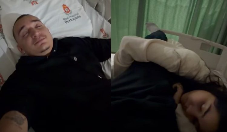 Carinho da esposa: João Gomes é internado após diagnóstico