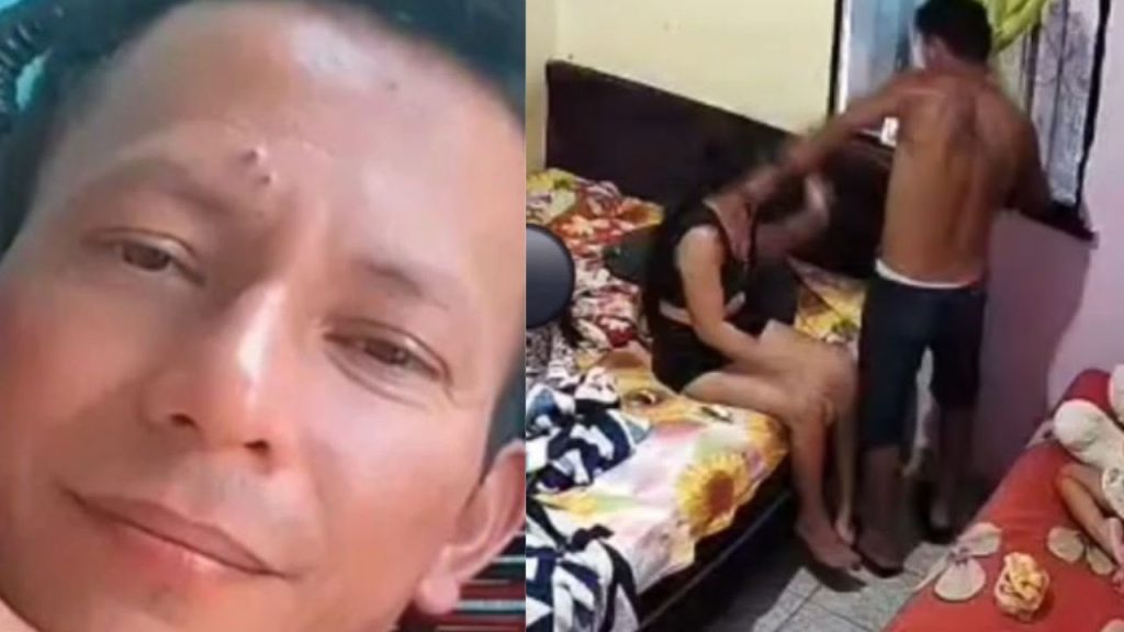 Na frente das filhas, homem é filmado batendo na esposa em Manaus