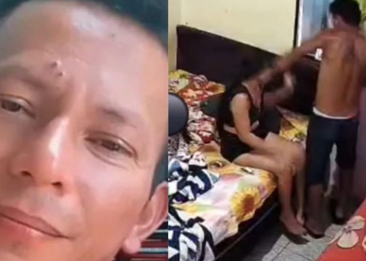 Na frente das filhas, homem é filmado batendo na esposa em Manaus
