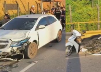 A caminho do trabalho, agente de portaria é atingido por carro e morre na Avenida das Flores