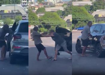 Vídeo mostra aposentado tentando impedir golpista de levar sua aposentadoria em Manaus